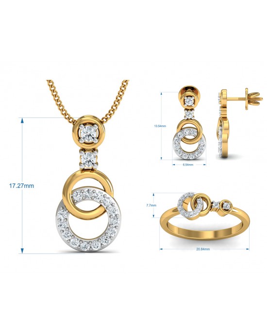 Anishi Diamond Pendant Set 