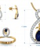 Tarini Blue Sapphire & Diamond Pendant Set