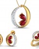 Chiti Ruby Diamond Pendant Set