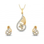 Charvi Designer Diamond Pendant Set