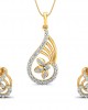 Charvi Designer Diamond Pendant Set