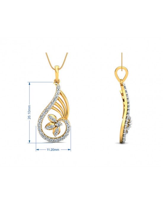 Charvi Designer Diamond Pendant Set