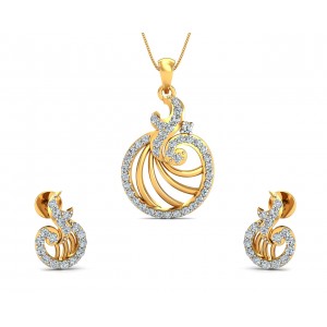 Aini Diamond Earring & Pendant Set