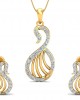 Swan Diamond Pendant Set