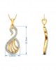 Swan Diamond Pendant Set