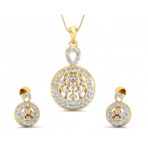 Dea Brilliant Cut Diamond Earring Pendant Set