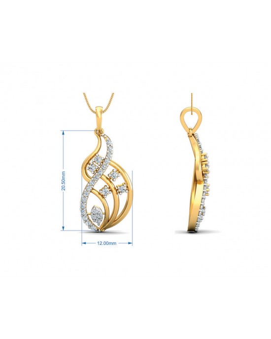 Deena Brilliant Cut Diamond Earring Pendant Set