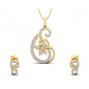 Freya Round Brilliant Diamond Pendant Set