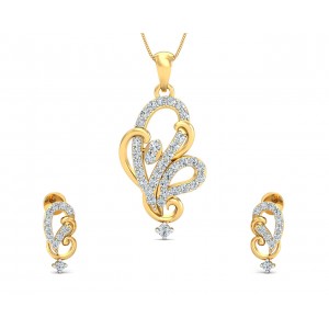 Gina Diamond Earrings & Pendant Set