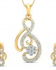 Deiva Round Brillant Diamond Pendant Set