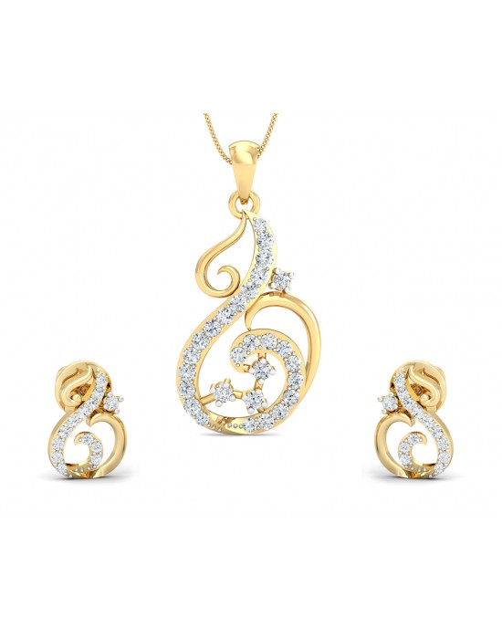 Dixa Diamond Earrings Pendant Set