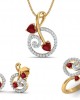 Rida Ruby & Diamond Pendant Set