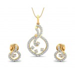 Lea Diamond Pendant & Eartop Set