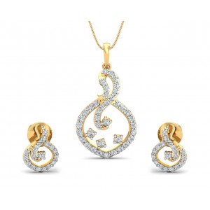 Lea Diamond Pendant & Eartop Set