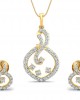 Lea Diamond Pendant & Eartop Set