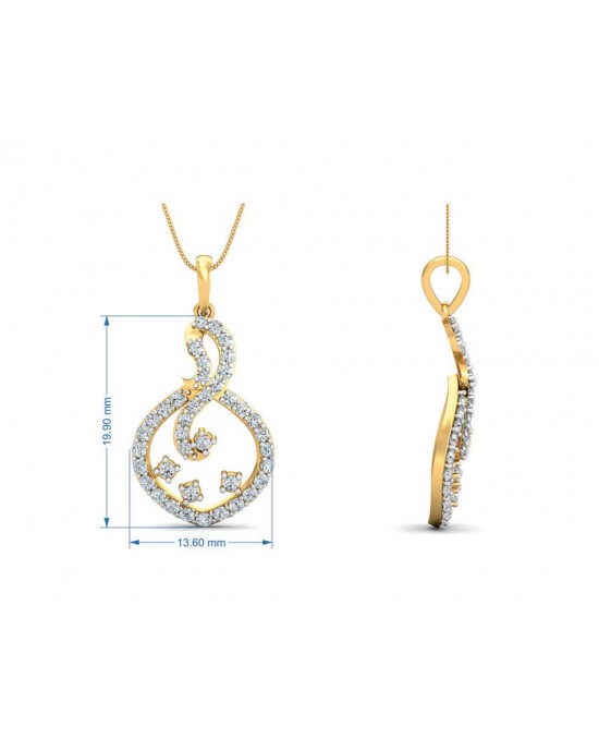 Lea Diamond Pendant & Eartop Set