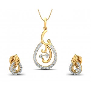 Lani Diamond Earrings Pendant set