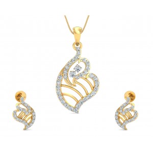 Talia Round Brilliant Diamond Pendant Set