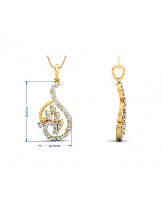 Gail Round brilliant Diamond Pendant & Earring Set