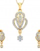 Penne Round Brilliant Diamond Pendant Set