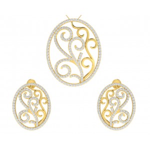 Celeste Diamond Pendant & Earring Set