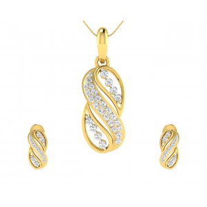 Celina Diamond Earrings Pendant Set