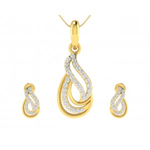 Caylin Diamond Pendant & Earrings Set