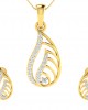 Leza Diamond Pendant & Earrings Set