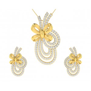 Hali Diamond Earrings & Pendant Set