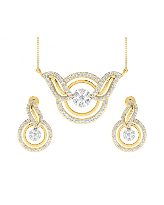 Jena Diamond Pendant & Earring Set