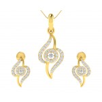 Jia Diamond Earrings & Pendant set