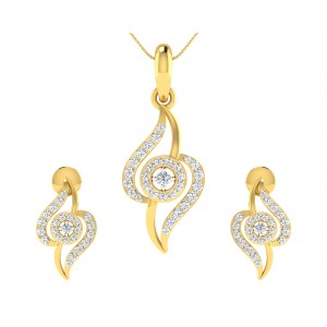 Jia Diamond Earrings & Pendant set