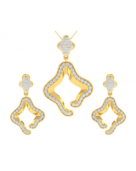 Ilsa Diamond Earrings & Pendant Set