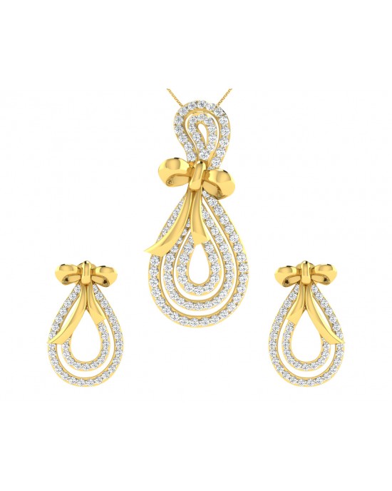 Iriana Diamond Earrings & Pendant Set