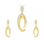 Eeva Diamond Pendant & Earring Set