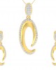 Eeva Diamond Pendant & Earring Set