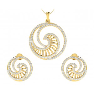 Emel Diamond Earrings & Pendant Set