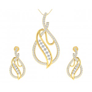 Eliza Diamond Pendant & Earrings Set