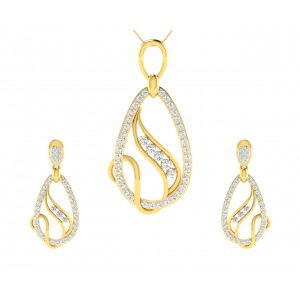 Lyra Diamond  Pendant & Earrings Set