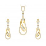 Rene Diamond Pendant & Earrings Set