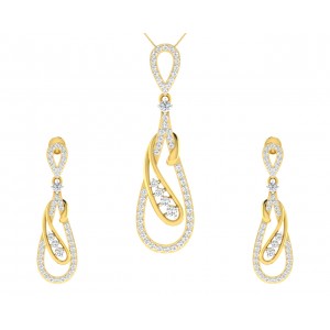 Rene Diamond Pendant & Earrings Set