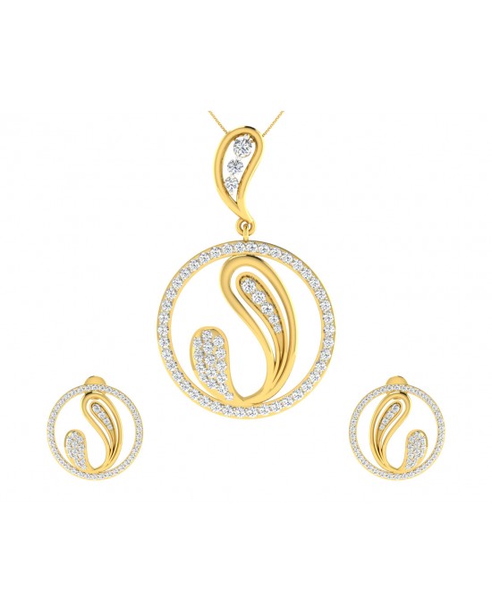 Rainie Diamond Earrings & Pendant Set