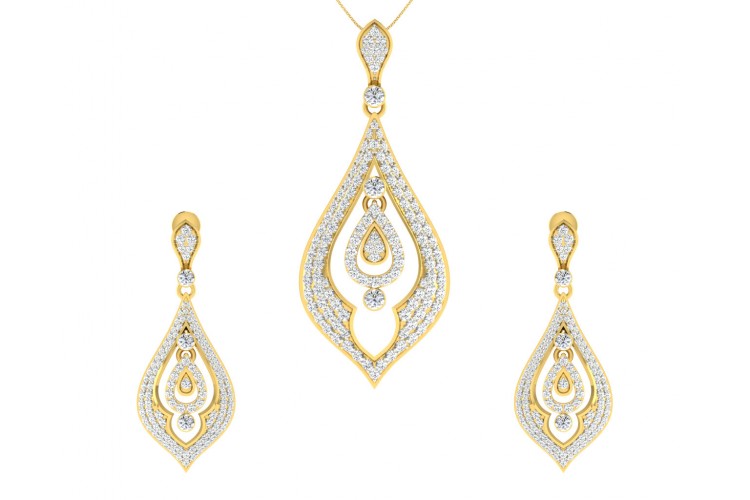 Diamond Pendant And Earring Set Design Ideas Nomi Brilliant Diamond Pendant Earrings Set Endear Jewellery