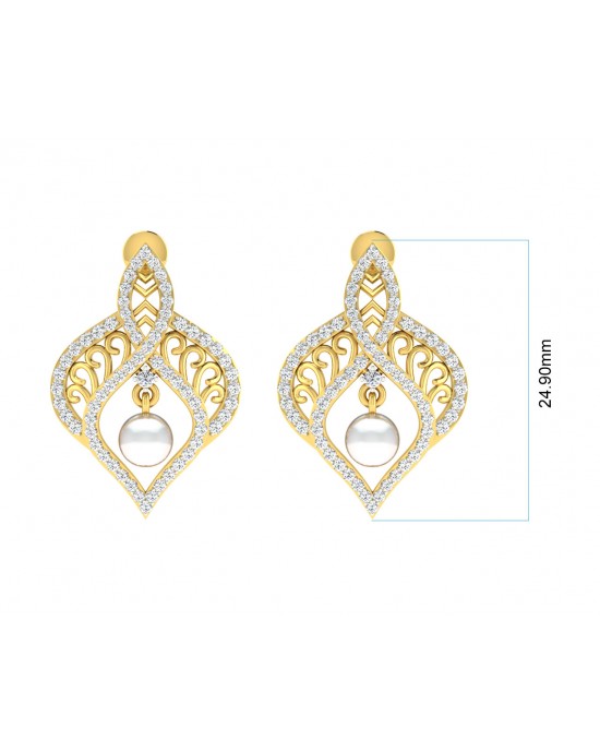 Rina Pearl & Diamond Pendant Set