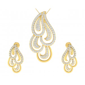 Pamela Diamond Pendant & Earrings Set