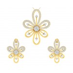 Rhea Diamond Earrings & Pendant Set