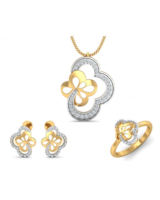 Resa Diamond Pendant Set