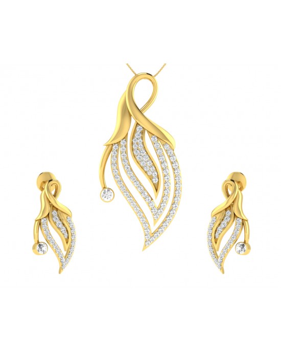 Berti Diamond Earrings & Pendant set