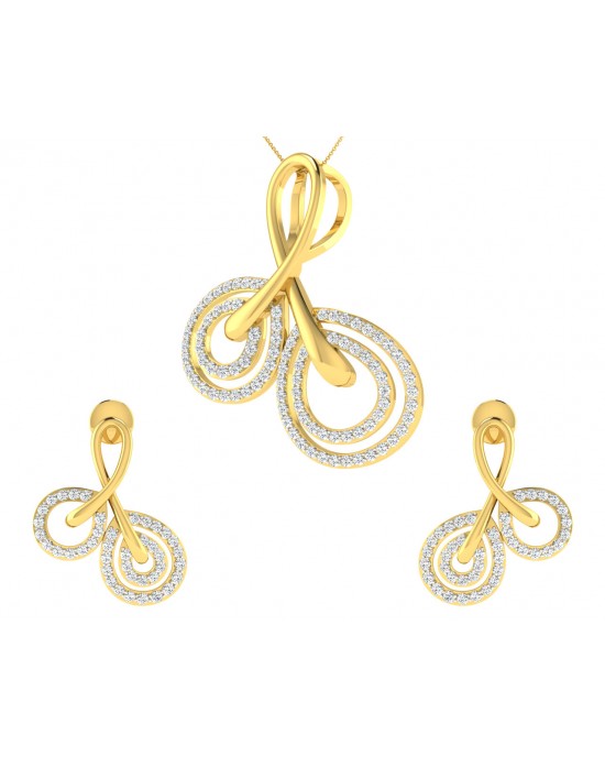 Dian Diamond Pendant & Earrings set