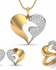 Pana Diamond Heart Pendant Earring & Ring Set